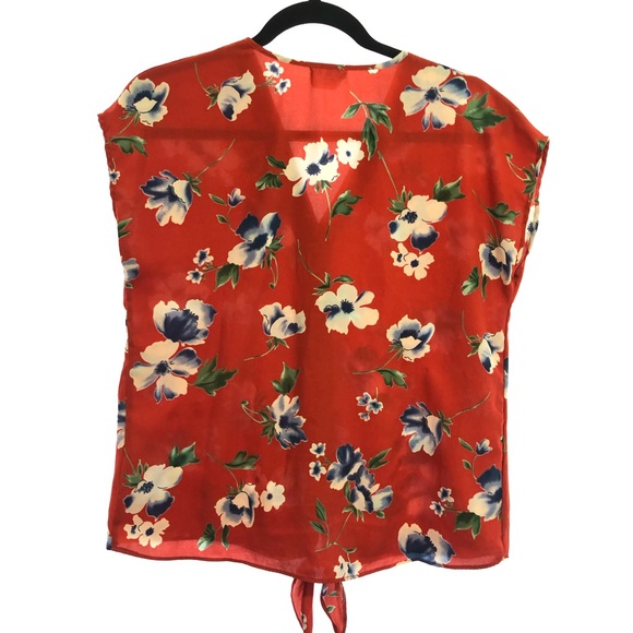 Sienna Sky floral front tie shirt small - Picture 4 of 5